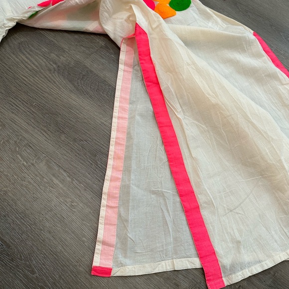 Shakumbhari Kurta Indian Women’s Beige w/Embroidered Circles -M - Picture 8 of 8